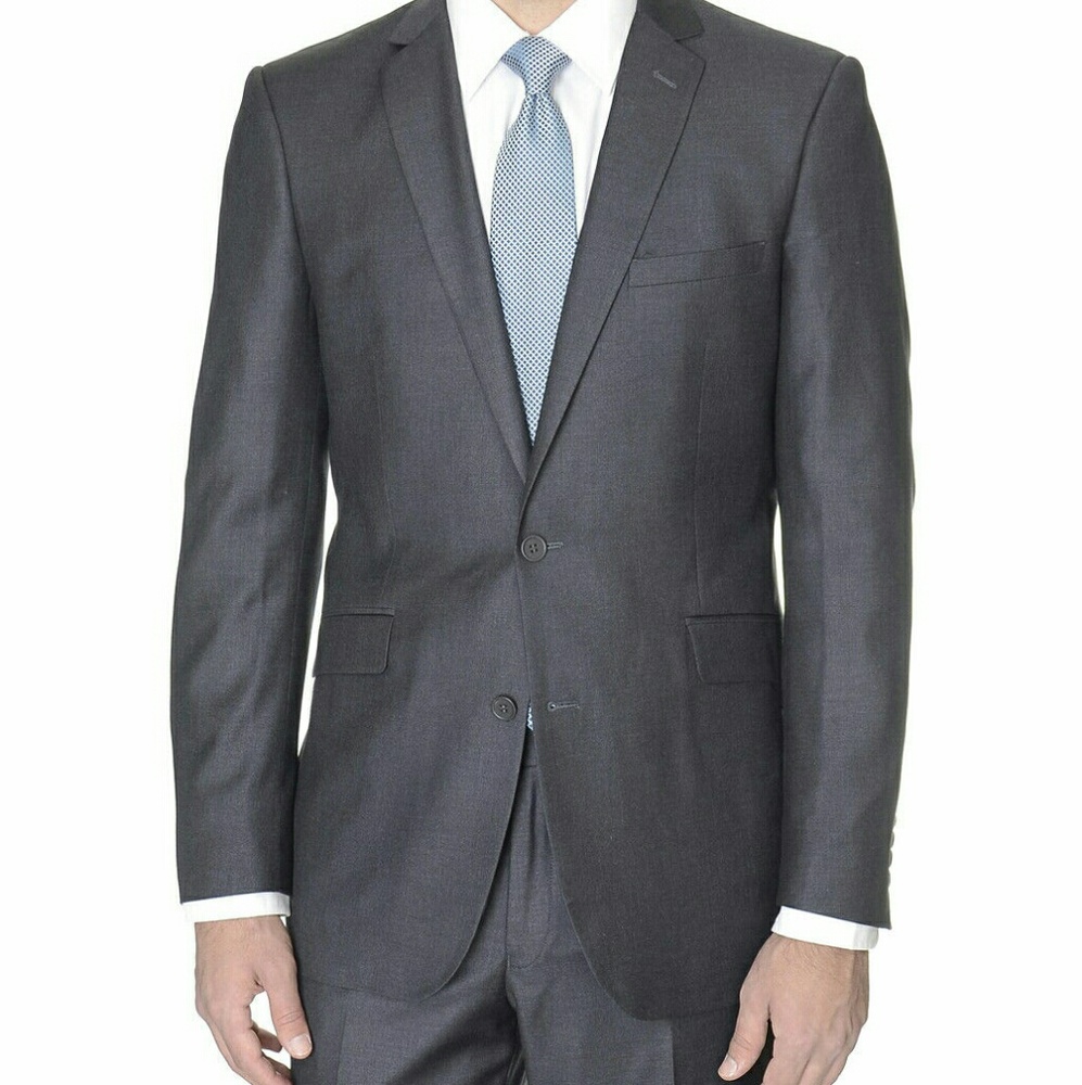 Michael Kors Regular Fit Solid Charcoal Heather