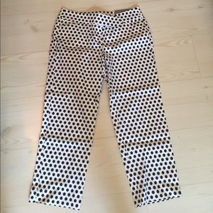 Ann Taylor navy and white polka dot pants-TAGS