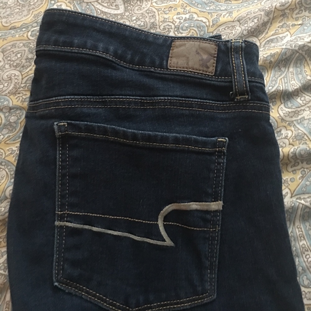 American eagle size 12 skinny jeans dark blue
