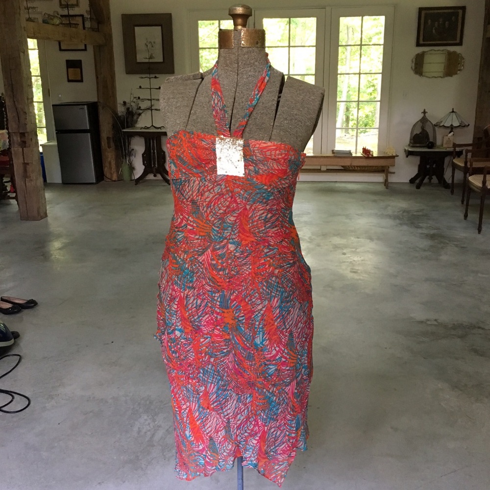 SALE!!! Size 6 BCBG Max Azria Sillk Halter Dress