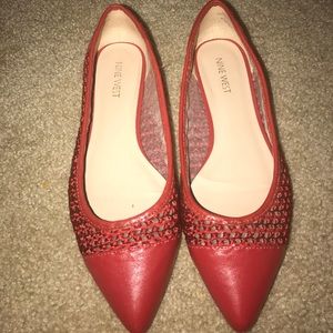 Nine West Red Knit Flat
