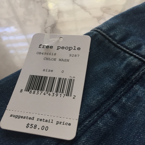 FREE PEOPLE medium wash denim skirt - Picture 6 of 7