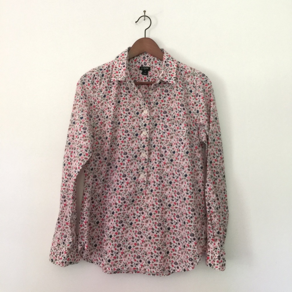 EUC J.Crew floral popover size S