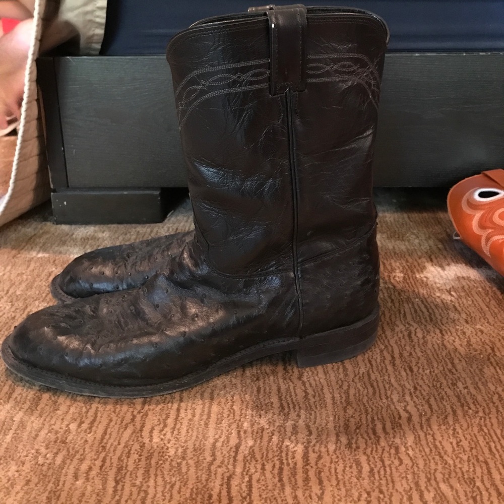 Justin ostrich boots