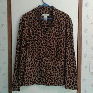 ๐Dress Barn Woman's Leopard Print Jacket