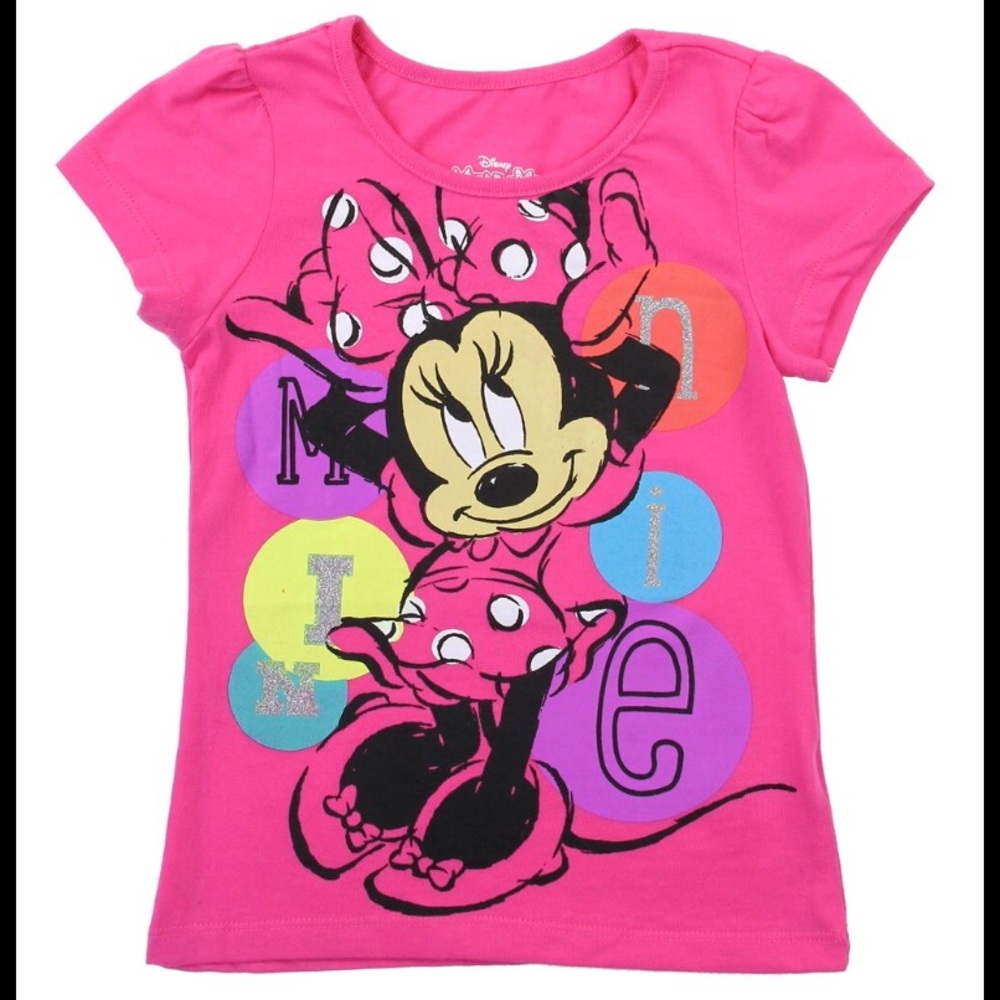 Disney Girls Pink Minnie Tee