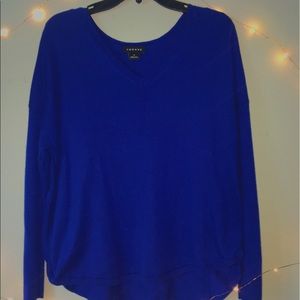 blue v - neck sweater