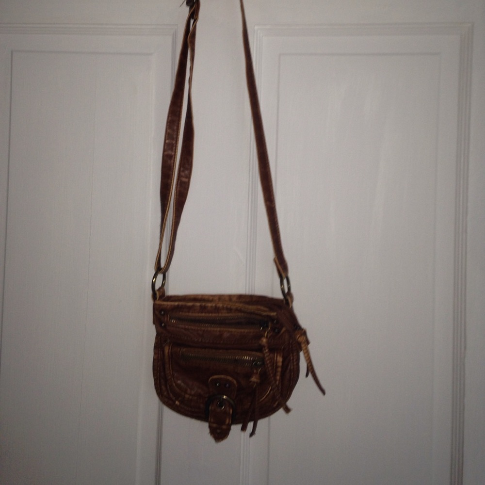 Small faux leather cross body bag