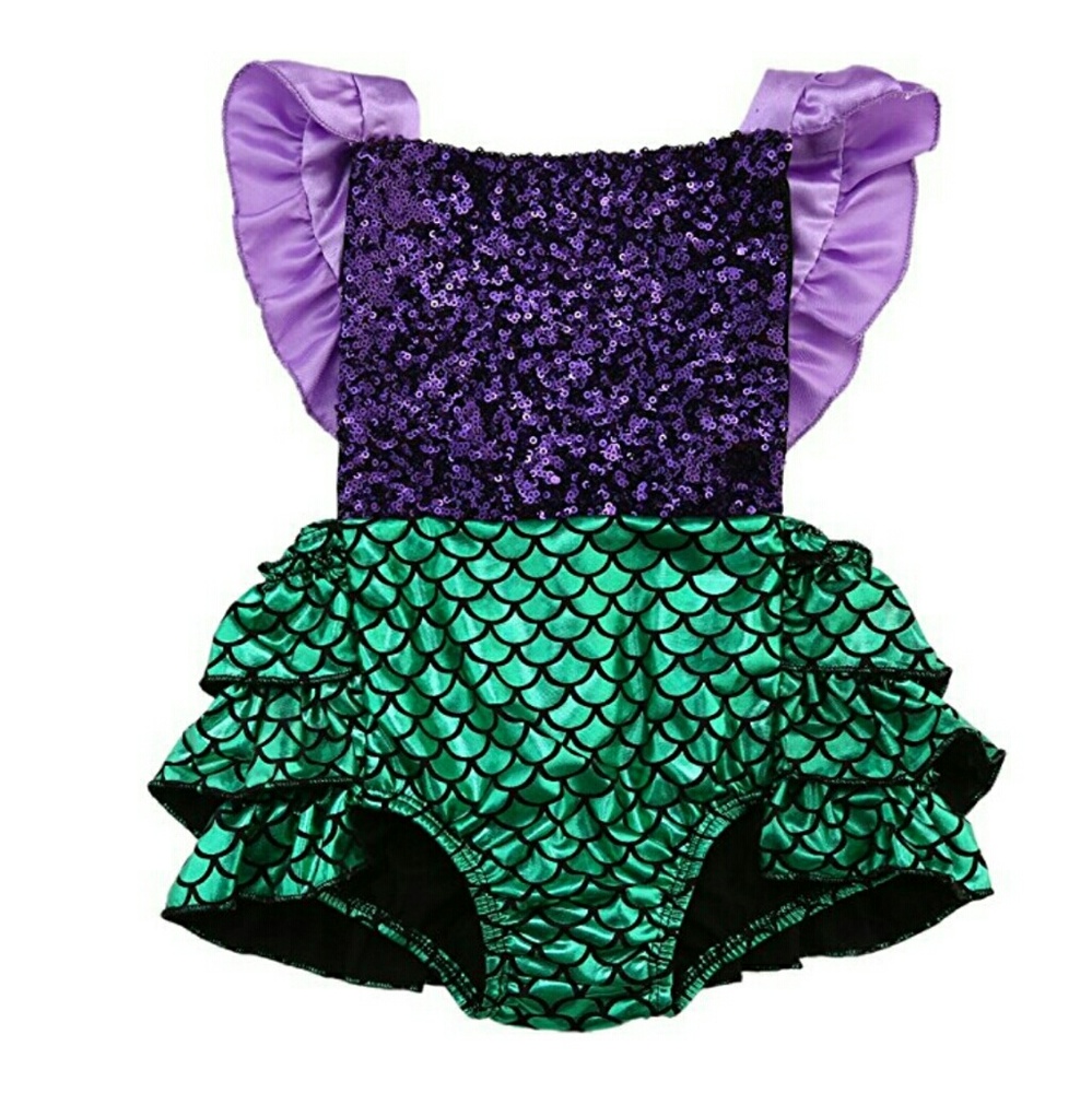 Baby Mermaid Costume Romper
