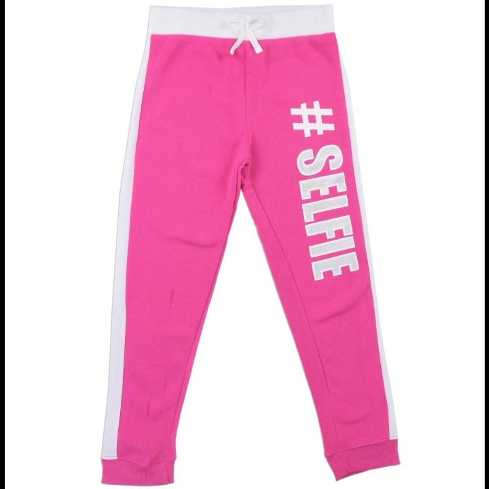 Crush Girls Pink "SELFIE" Fleece Jogger