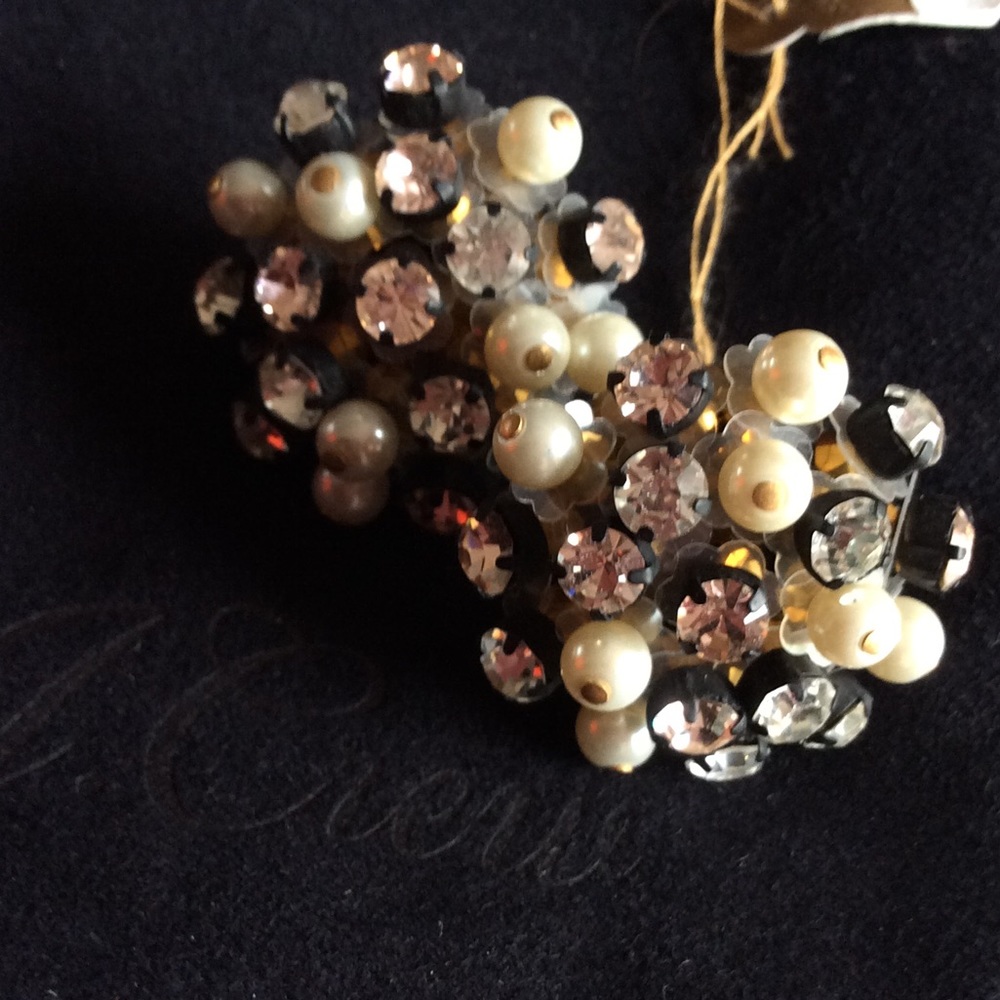 J crew rhinestone & pearl earrings