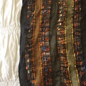 Rainbow Flecked woven shawl scarf