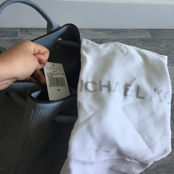 Michael Kors Dusty Blue Leather Backpack