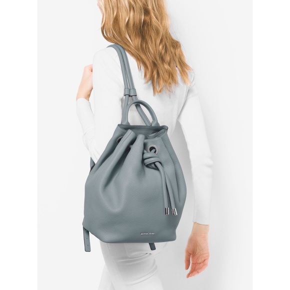 Michael Kors Dusty Blue Leather Backpack