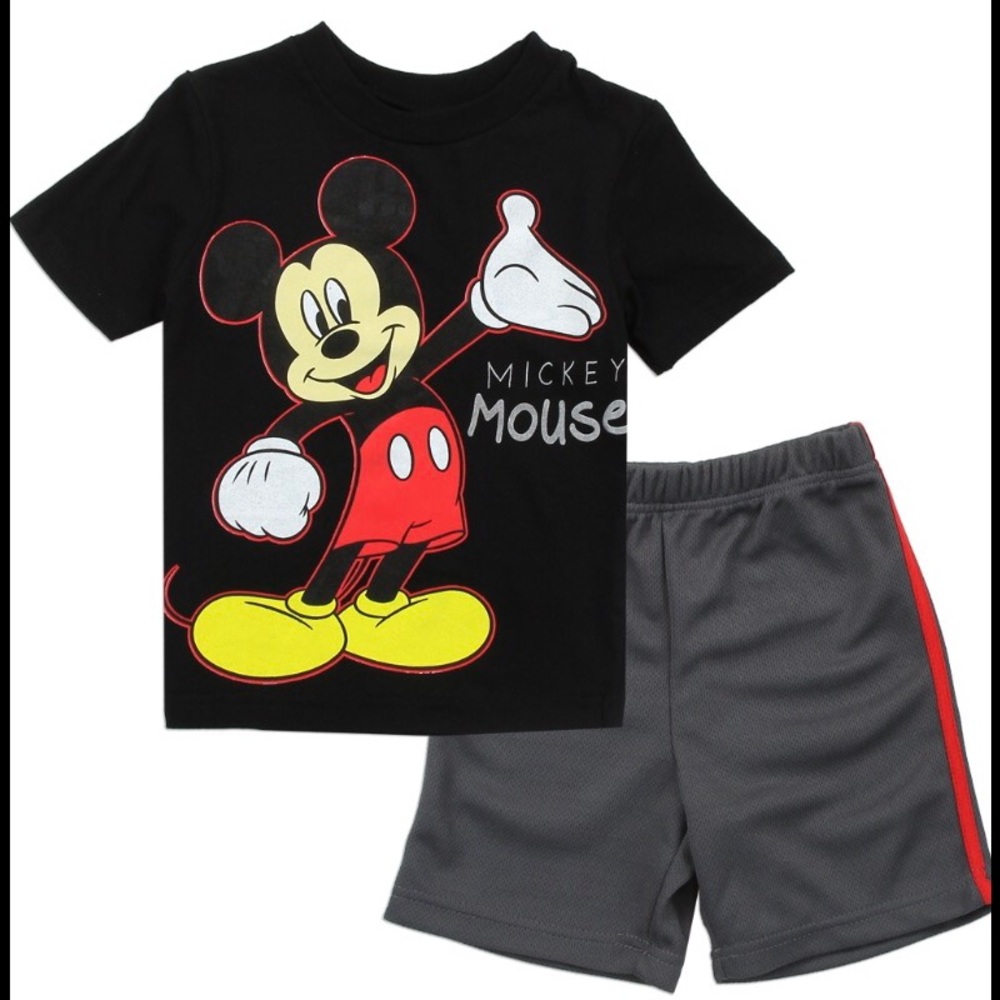 Disney Boys Black/Multicolored Mickey Mouse Set