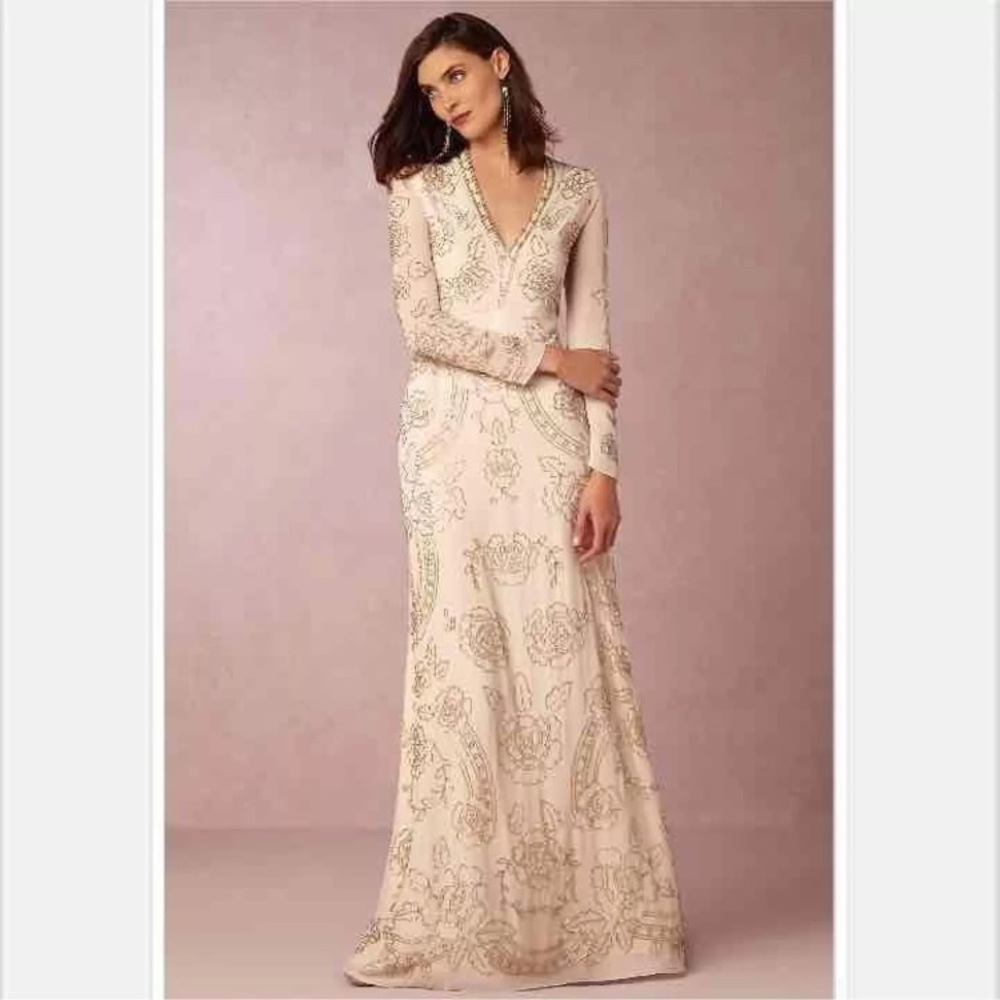 Needle & thread white beaded wedding dress