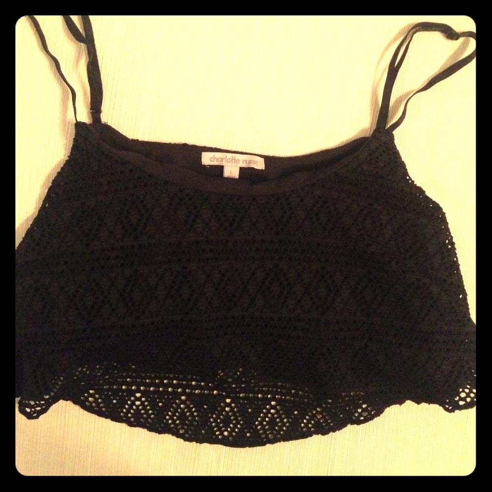 Charlotte Russe Black Crop Top