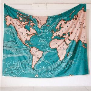 Map of the world tapestry