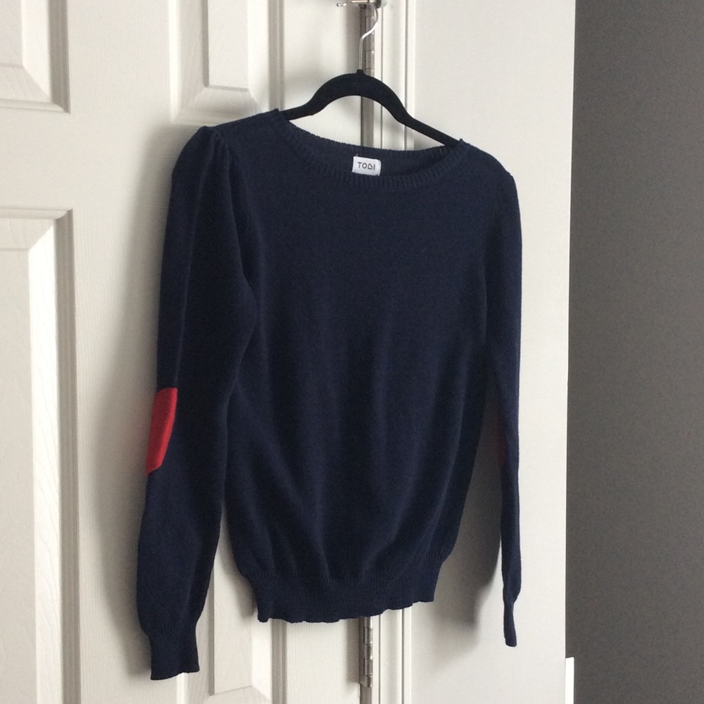 Tobi heart elbow sweater