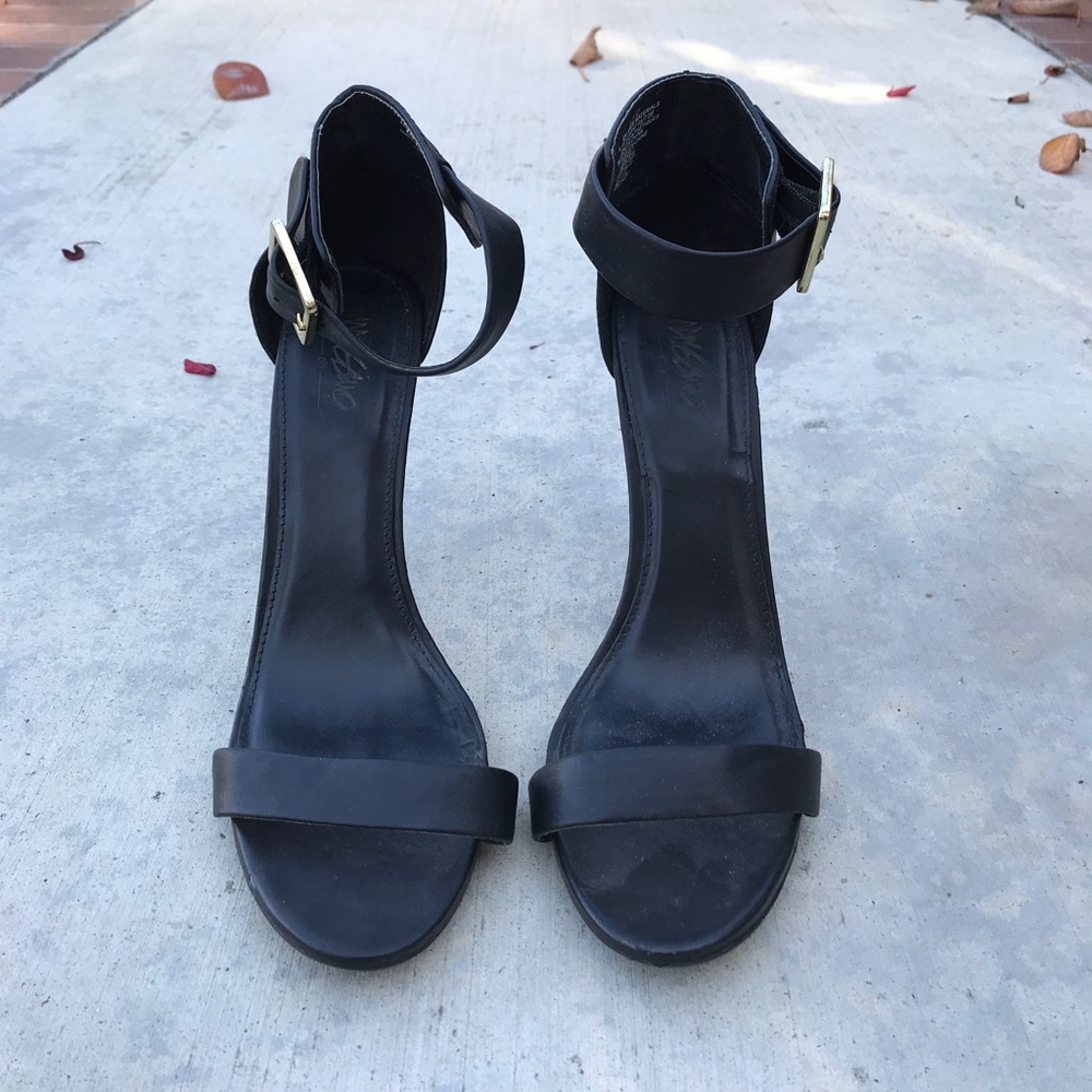 CLEARANCE Black Buckle Heels