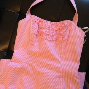 Lilly Pinstripe Halter Dress