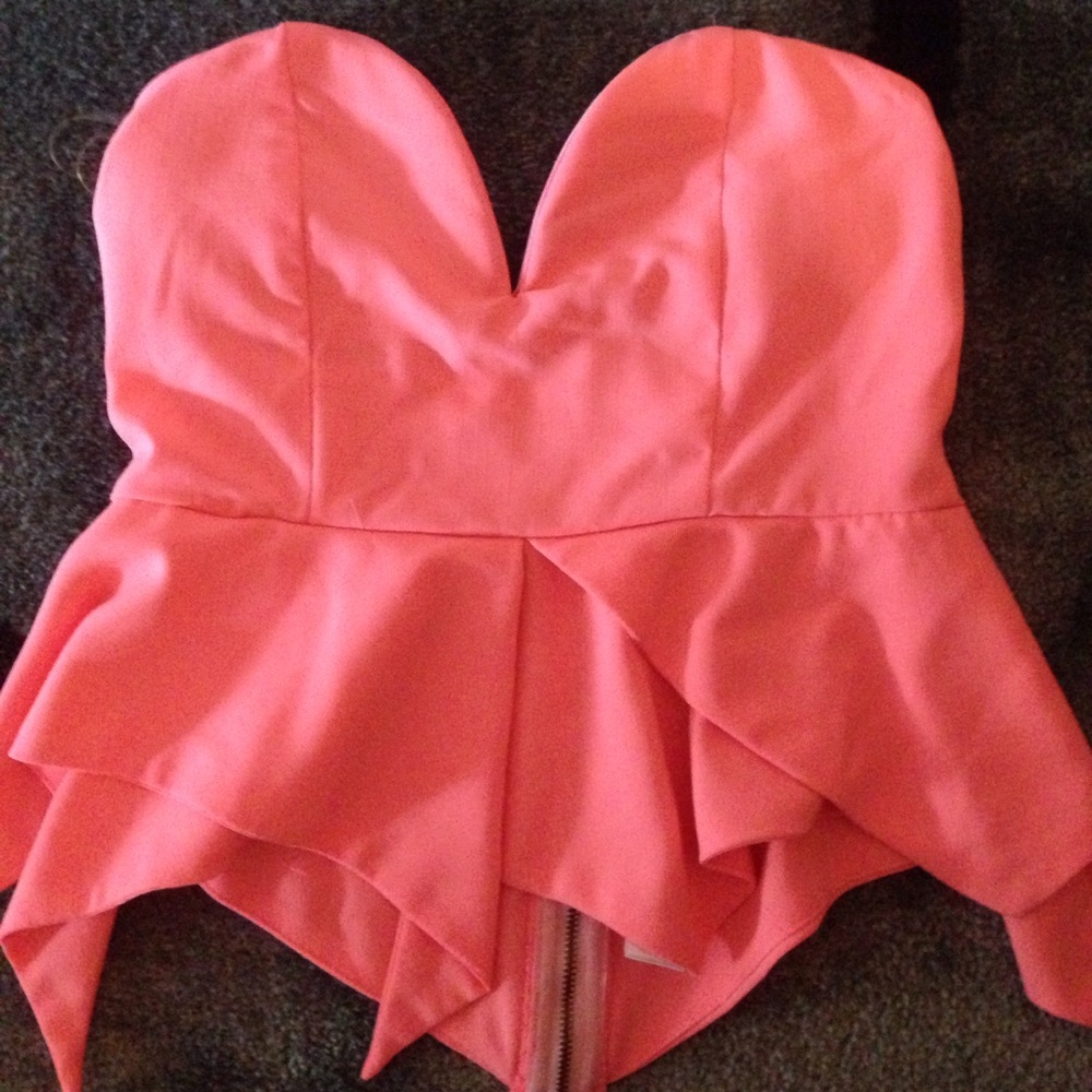 Forever21 light pink strapless top