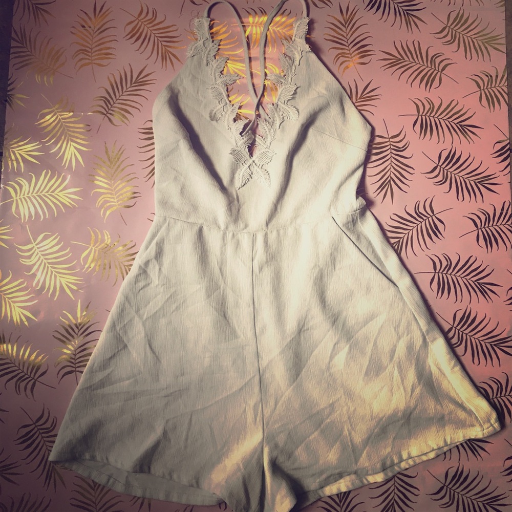 ASTR the label cross back romper