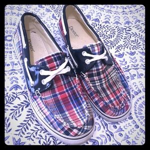 🎉HOST PICK 🎉 womens size 6.5 navy/red boat shoes