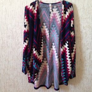 Tribal print cardigan