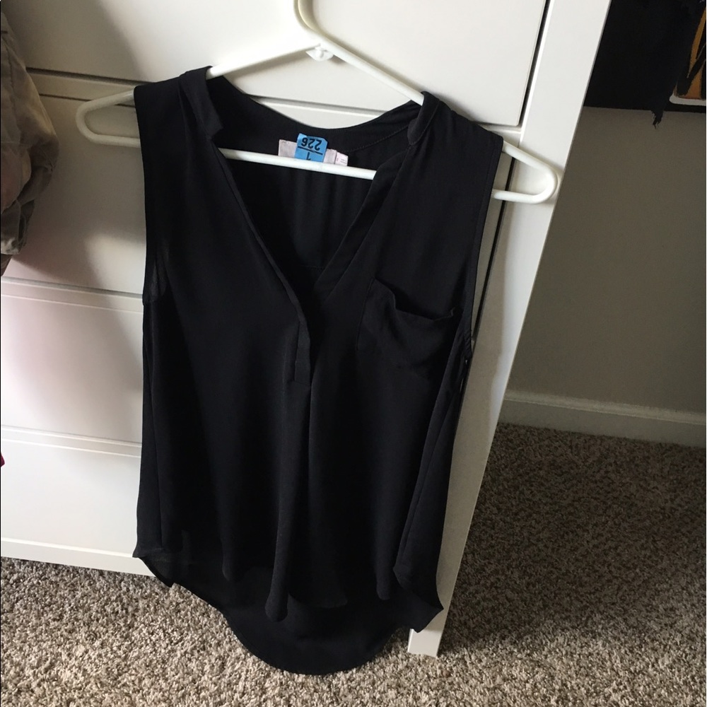 Black sheer tank top