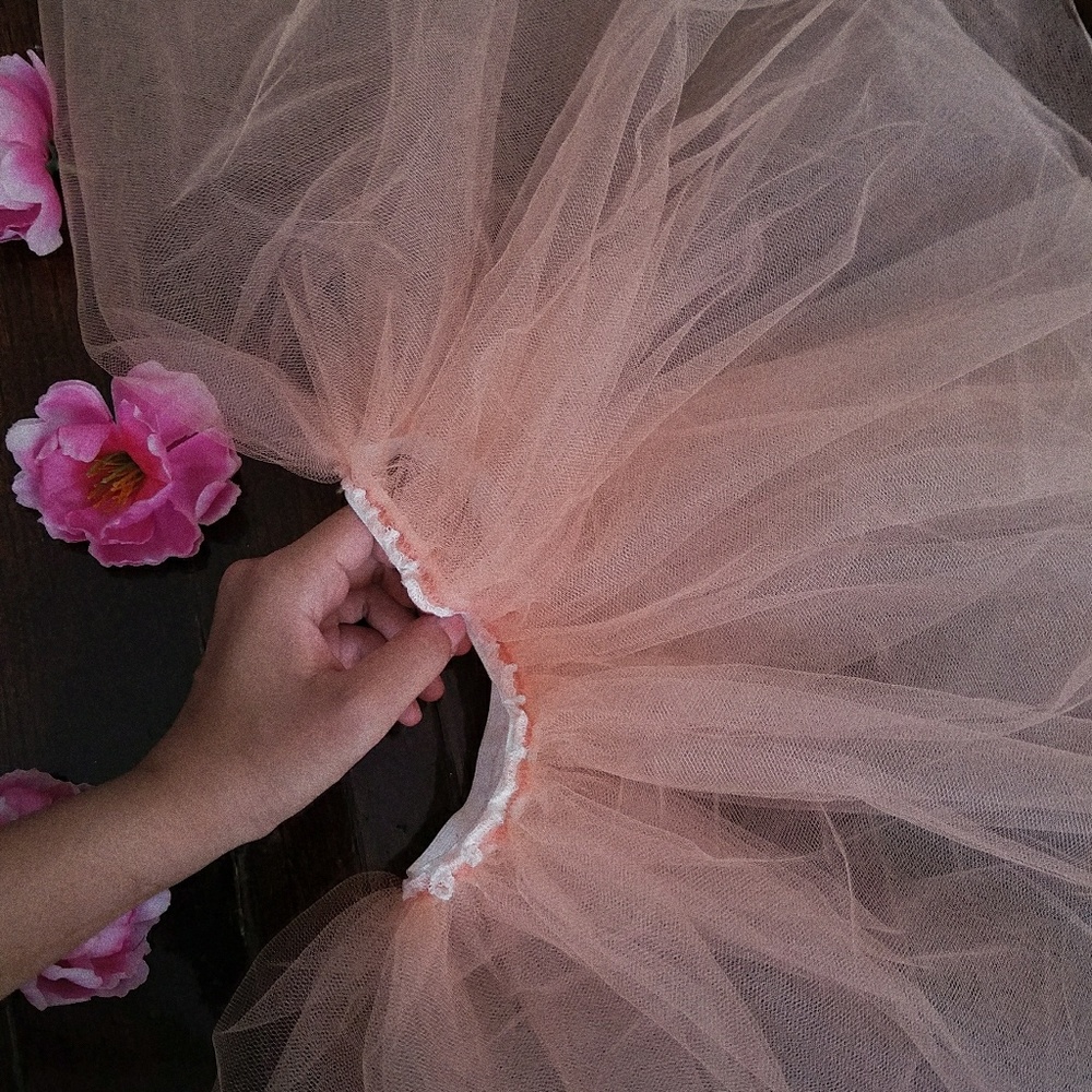 Girl's Orange Tutu Tulle Skirt - Size 4-6