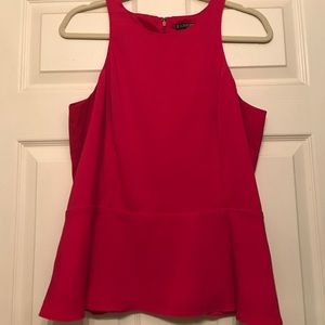 Express pink peplum blouse, size L