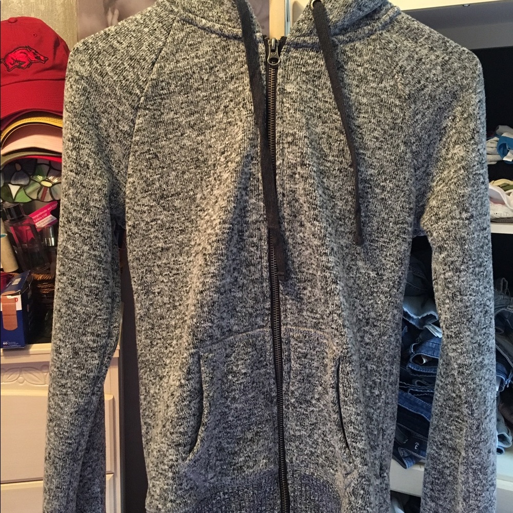 Size medium Aeropostale zip up grey hoodie