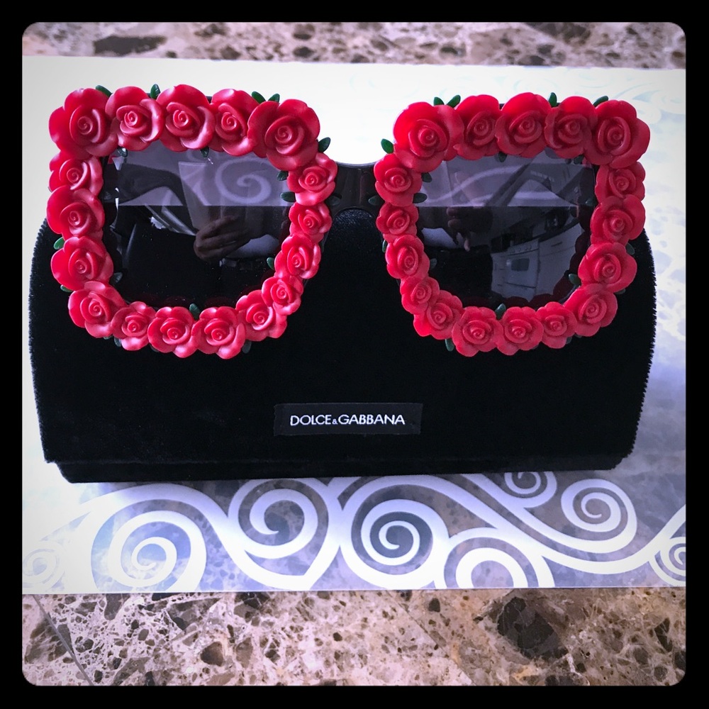 Dolce & Gabbana Rose Square Oversized Sunnies 🌹