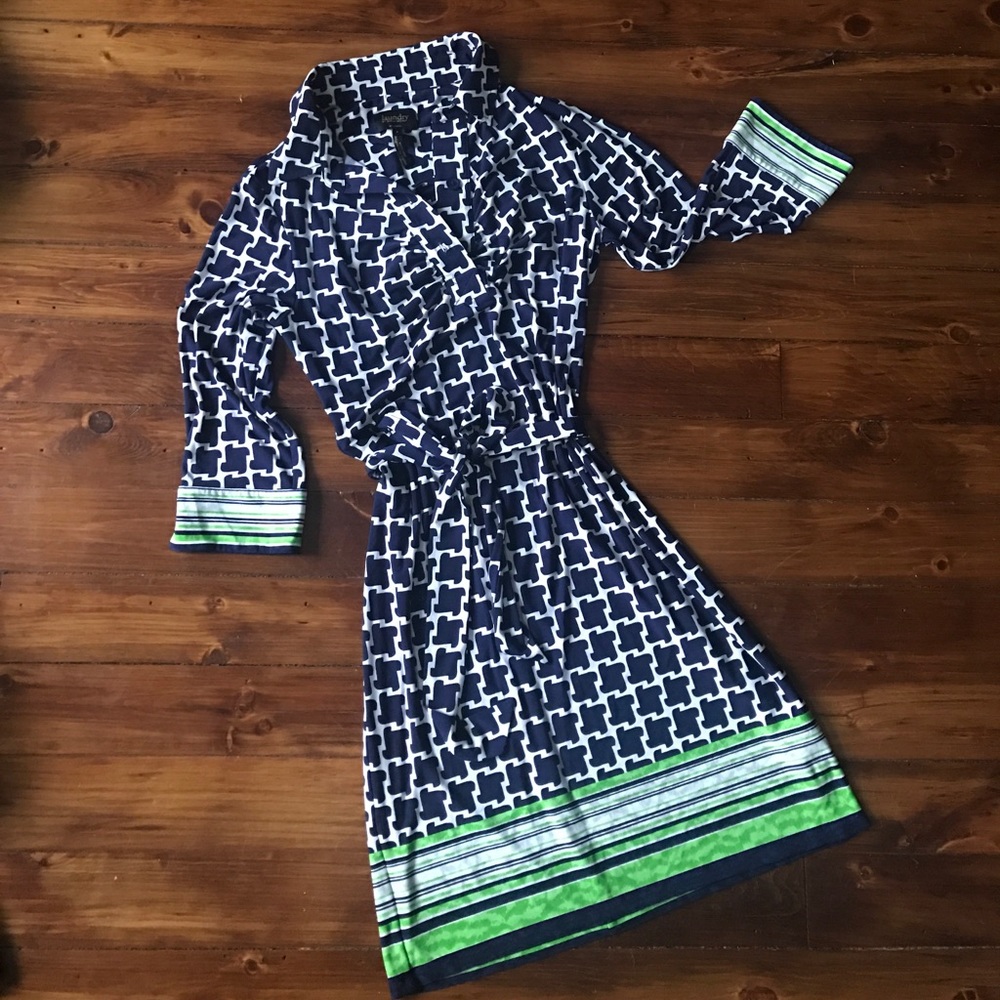 Patterned Shirt Dress w/ Belt