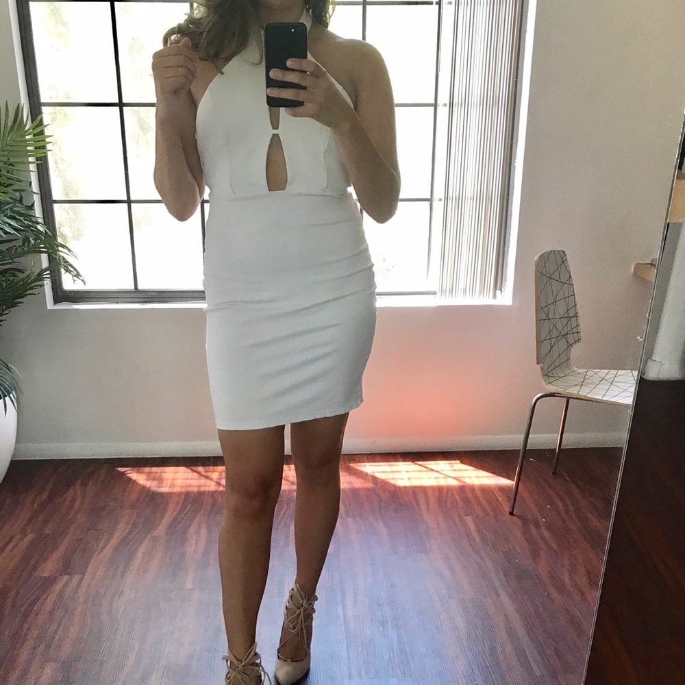 Backless White Bodycon