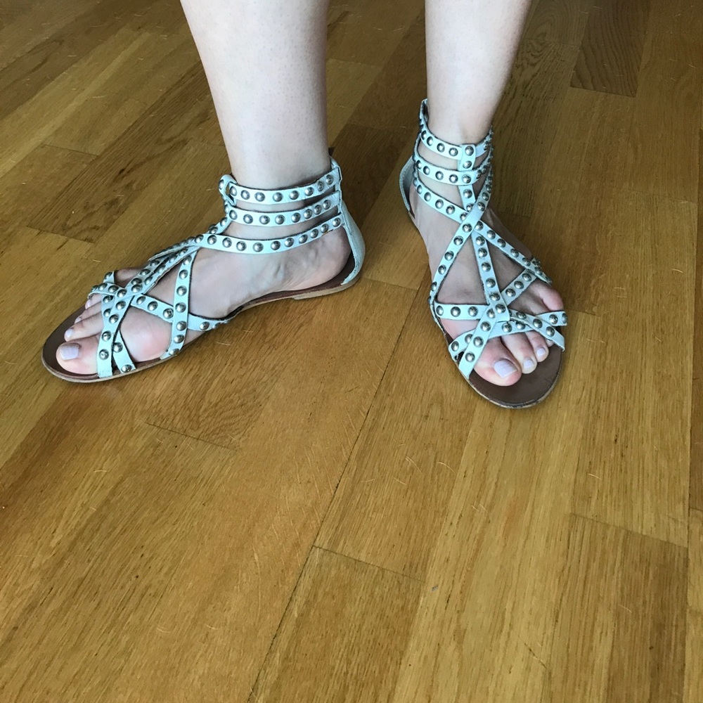 Zara gladiator sandals in white size 37 (6.5)