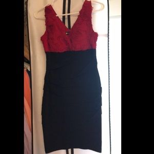 Valerie Bertinelli Red & Black dress