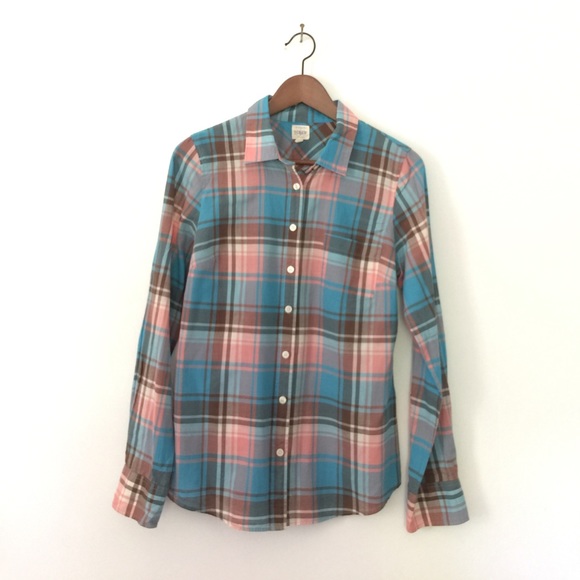 EUC J.Crew plaid popover size S - Picture 1 of 4