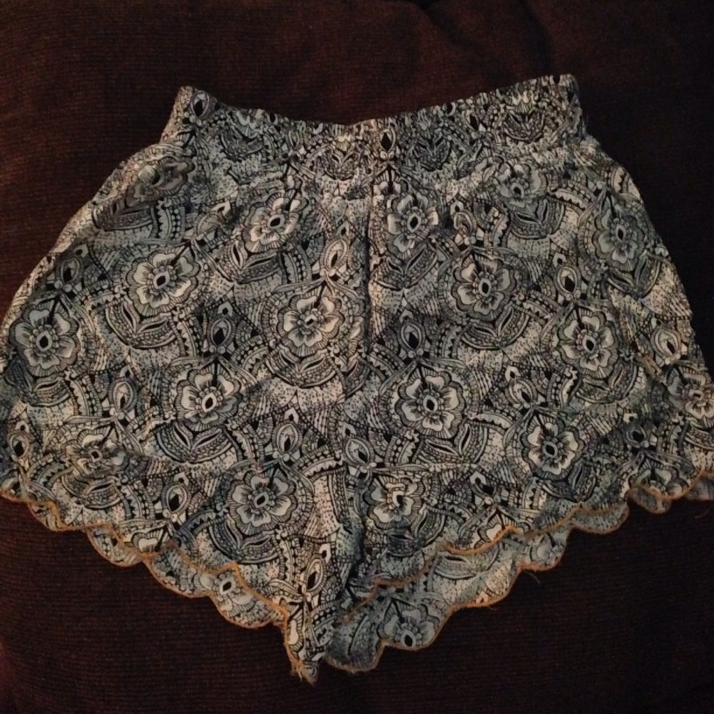 Charlotte Russe high-waisted scalloped shorts