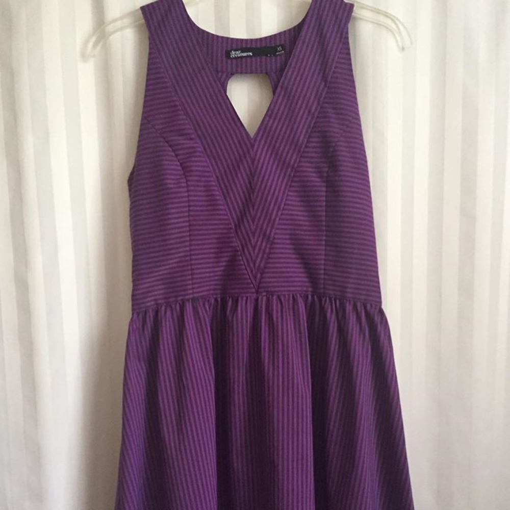 Purple pin stripe dress (in great condition)