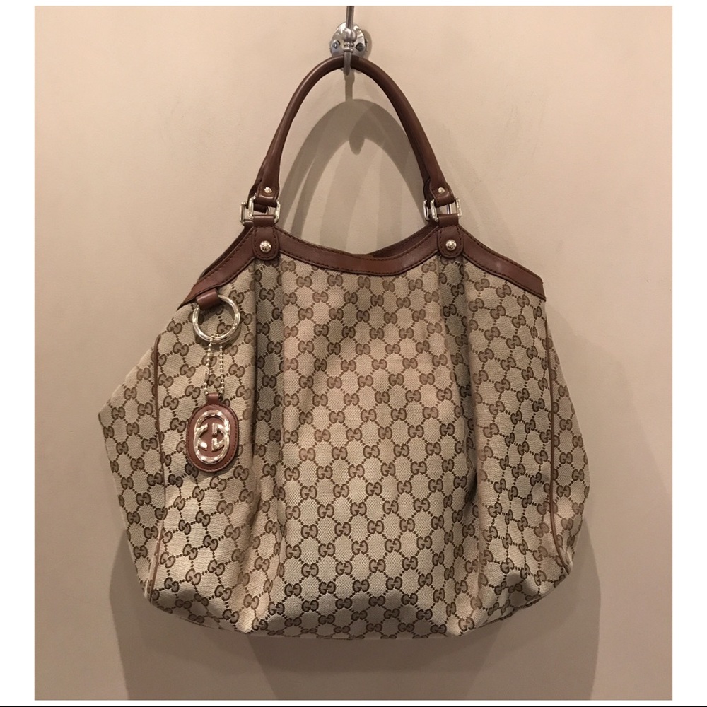 Gucci gg Large Canvas Sukey Tote
