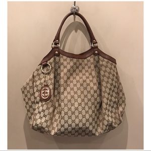Gucci gg Large Canvas Sukey Tote