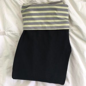 Leggings with stripe band