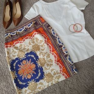 Antonio Melani Printed Skirt and J. Crew Bangles