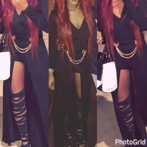 Fashion Nova Romper with a train