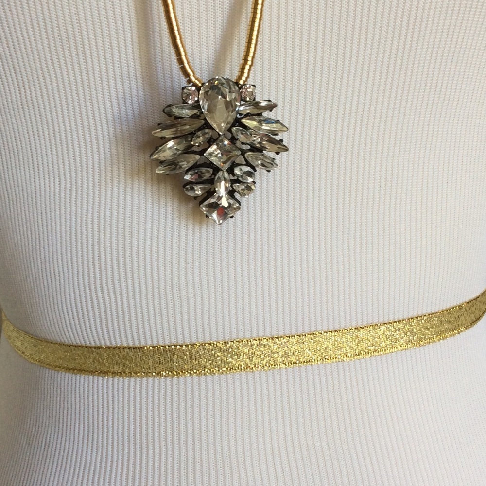 JCrew necklace with crystal pedant