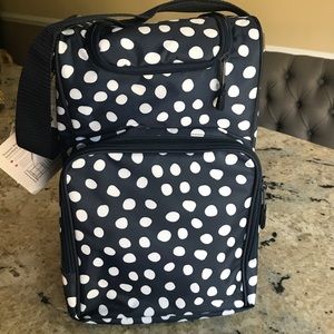 Thirtyone Navy Blue/White Polka Dot Thermal Tote