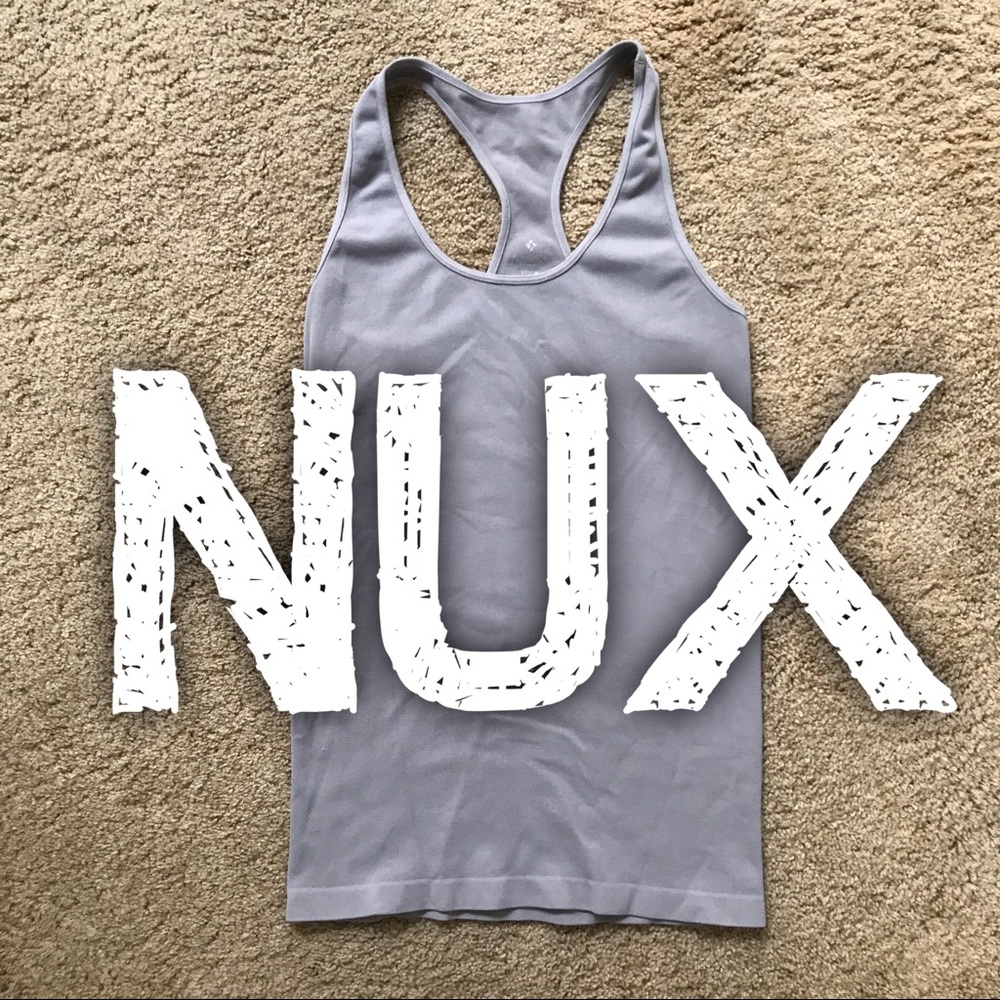 NUX activewear tank. Size: M. Grey. Like-new