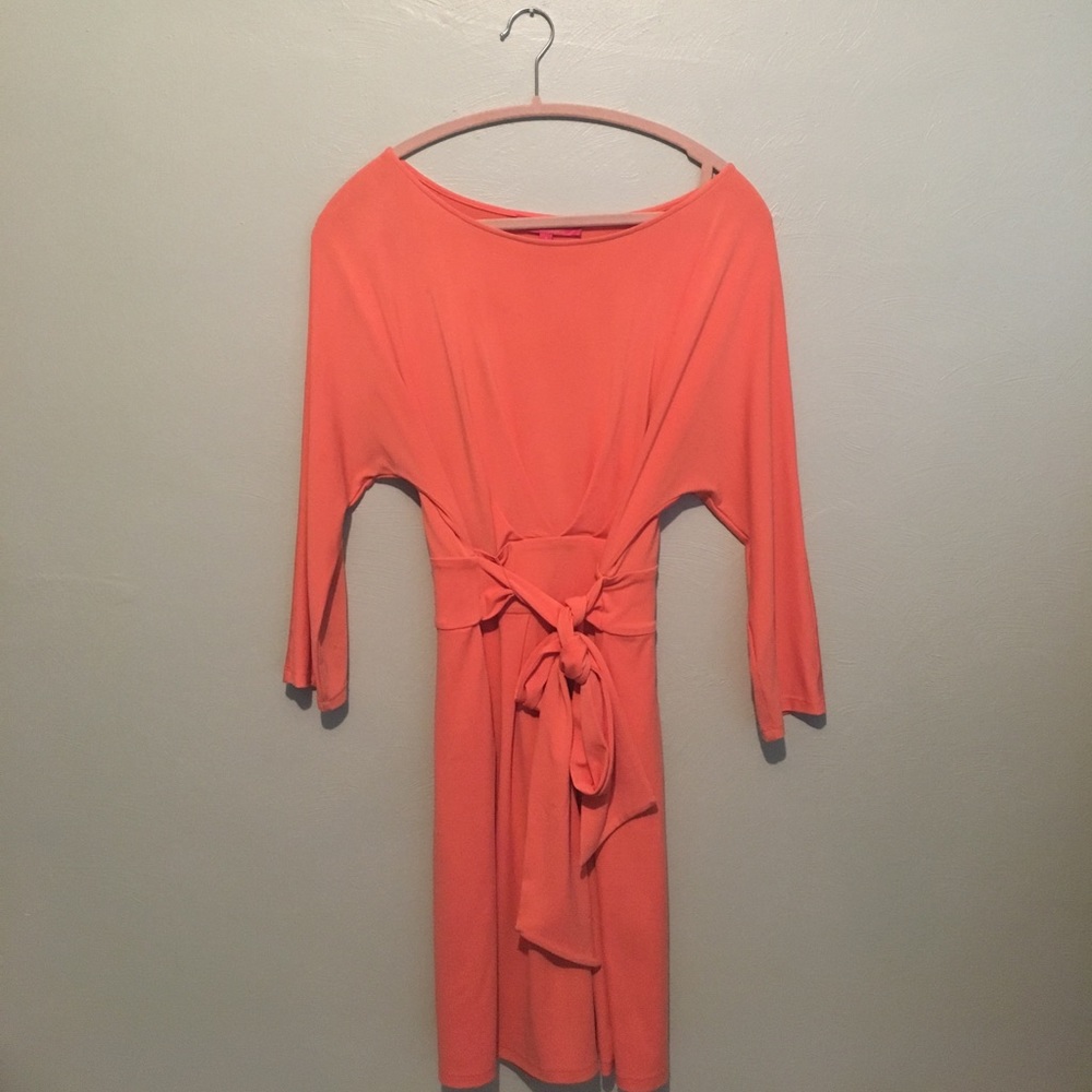 Coral Wrap Dress